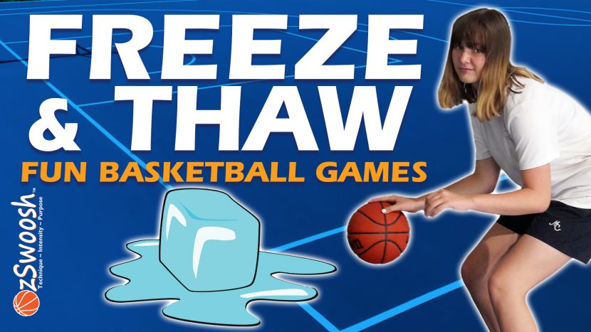 basketball drills for kids - Freeze and Thaw Fun Basketball Dribbling Game