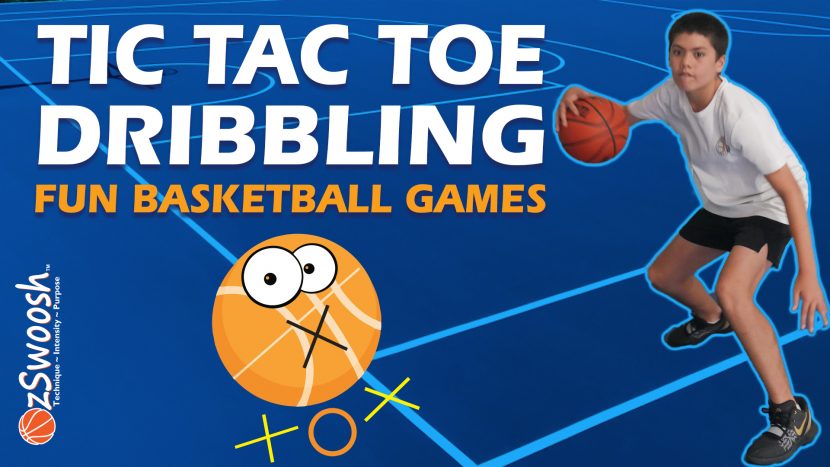 Fun Youth Basketball Drills For Kids - Tic Tac Toe (Dribbling Game)