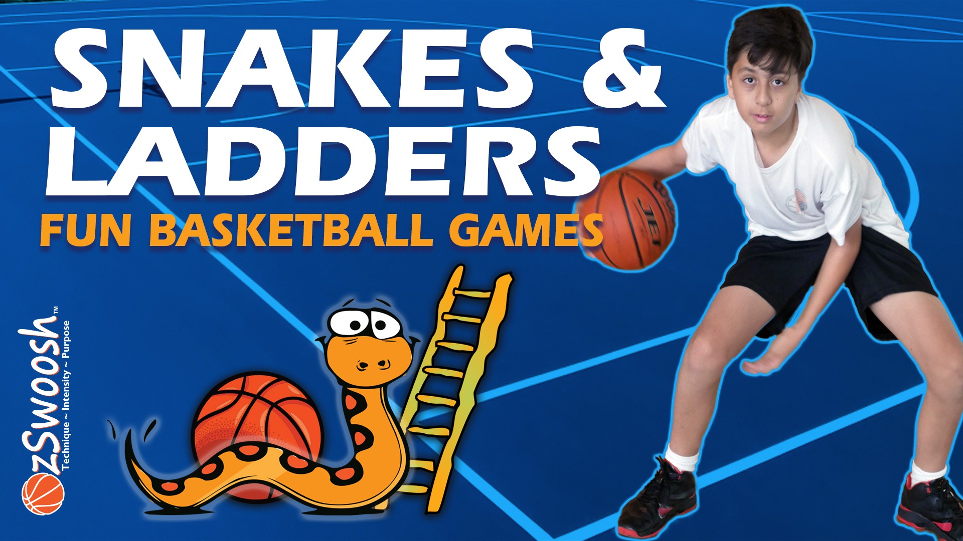 Fun Youth Basketball Drills For Kids - Snakes and Ladders (Layup Game)