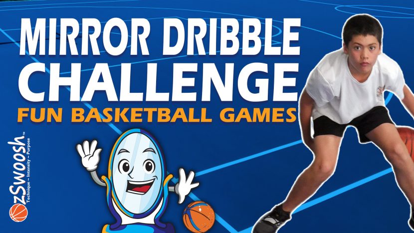 Fun Youth Basketball Games For Kids - Mirror Dribbling (Ball Handling Game)
