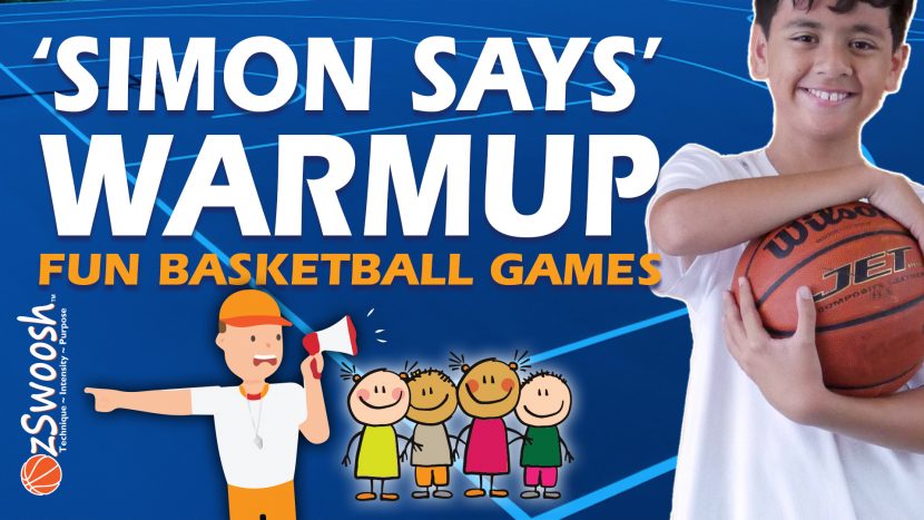 Fun Youth Basketball Drills For Kids - Simon Says (Warmup Game)