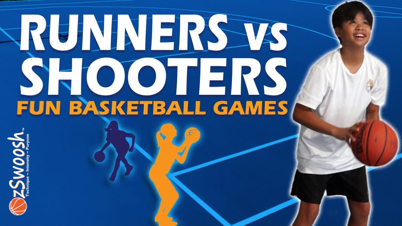 Fun Youth Basketball Drills For Kids - Runners vs Shooters (Competitive Game)