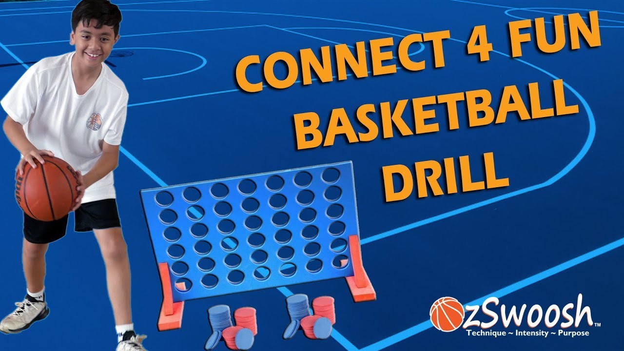 Fun Basketball Shooting Drill for Kids - Connect 4 Game