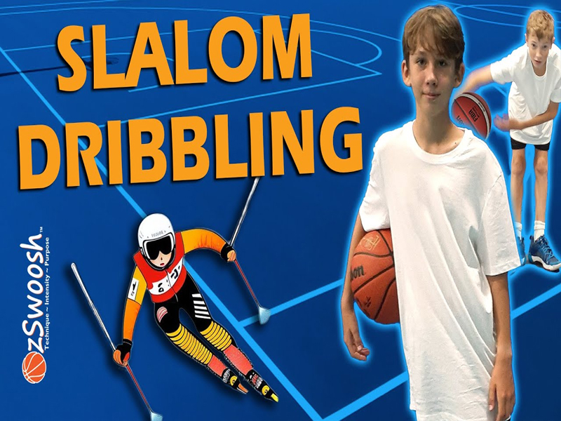 Slalom Youth Basketball Dribbling Race